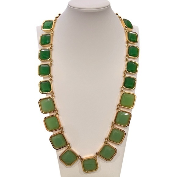 kate spade Jewelry - Kate Spade Frame of Mind Necklace Graduated Emerald Green 22-26” Long Party EUC‎